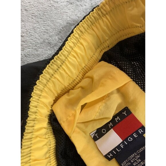 Tommy Hilfiger Swim Trunks Mens Large Blue Hilfiger 85 Mesh Lined Y2K Shorts - Picture 7 of 11